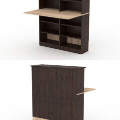 Модуль с царгой и столешницей СТАЙЛ №2В, Дуб Венге и Дуб Сонома