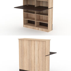 Модуль с царгой и столешницей СТАЙЛ №2В, Дуб Сонома + Дуб Венге