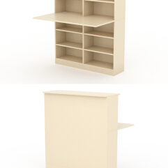 Модуль с царгой и столешницей СТАЙЛ №2В, Крем Вайс