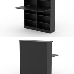 Модуль с царгой и столешницей СТАЙЛ №2В, Черный