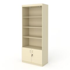 Стеллаж АФРОДИТА №1-1 (задняя стенка - ДВП), Крем Вайс