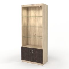 Стеллаж АФРОДИТА №1-4 (задняя стенка - ДВП), Дуб Сонома + Дуб Венге