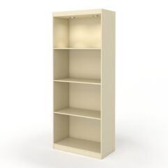 Стеллаж АФРОДИТА №2-1 (задняя стенка - ДВП), Крем Вайс