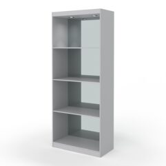 Стеллаж АФРОДИТА №2-3 (задняя стенка - зеркало), Серый