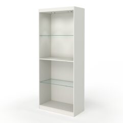 Стеллаж АФРОДИТА №2-4 (задняя стенка - ДВП), Белый