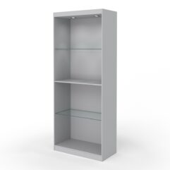 Стеллаж АФРОДИТА №2-4 (задняя стенка - ДВП), Серый