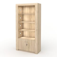 Стеллаж АФРОДИТА №3-1 (задняя стенка - ДВП), Дуб Сонома