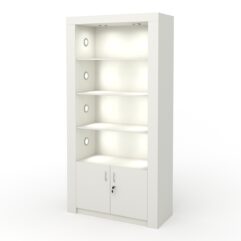 Стеллаж АФРОДИТА №3-1 (задняя стенка - ДВП), Белый