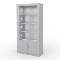 Стеллаж АФРОДИТА №3-1 (задняя стенка - ДВП), Серый