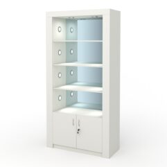 Стеллаж АФРОДИТА №3-3 (задняя стенка - зеркало), Белый