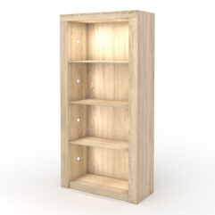 Стеллаж АФРОДИТА №4-1 (задняя стенка - ДВП), Дуб Сонома