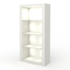 Стеллаж АФРОДИТА №4-1 (задняя стенка - ДВП), Белый