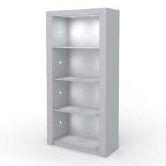 Стеллаж АФРОДИТА №4-1 (задняя стенка - ДВП), Серый