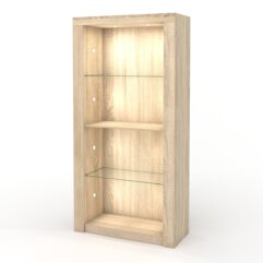 Стеллаж АФРОДИТА №4-4 (задняя стенка - ДВП), Дуб Сонома