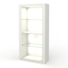 Стеллаж АФРОДИТА №4-4 (задняя стенка - ДВП), Белый