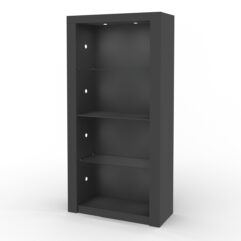 Стеллаж АФРОДИТА №4-4 (задняя стенка - ДВП), Черный