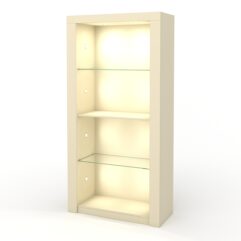 Стеллаж АФРОДИТА №4-4 (задняя стенка - ДВП), Крем Вайс