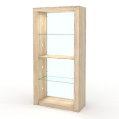 Стеллаж АФРОДИТА №4-5 (задняя стенка - стекло), Дуб Сонома