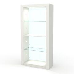 Стеллаж АФРОДИТА №4-5 (задняя стенка - стекло), Белый