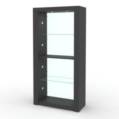 Стеллаж АФРОДИТА №4-5 (задняя стенка - стекло), Черный