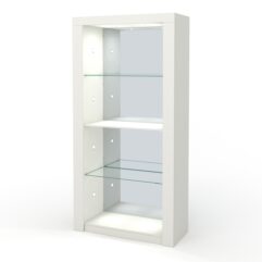 Стеллаж АФРОДИТА №4-6 (задняя стенка - зеркало), Белый