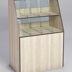 Прилавок для конфет и орехов №1, Дуб Сонома, кромка Дуб Венге