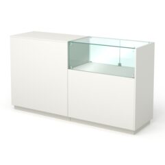 Кассовый стол КС №8-1А1С правый, Белый