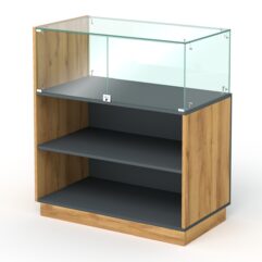 Прилавок КС №8С правый, Темно-серый и Дуб Золотистый