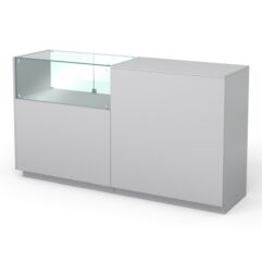 Кассовый стол КС №8-1А1С левый, Серый