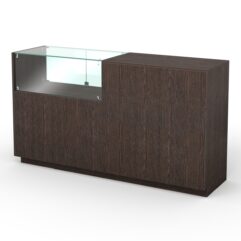 Кассовый стол КС №8-1А1С левый, Дуб Венге