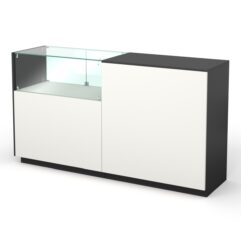 Кассовый стол КС №8-1А1С левый, Белый и Черный