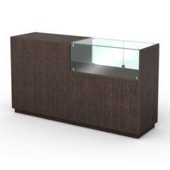 Кассовый стол КС №8-1Б1С правый, Дуб Венге