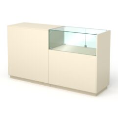 Кассовый стол КС №8-1Б1С правый, Крем Вайс