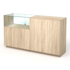 Кассовый стол КС №8-1Б1С левый, Дуб Сонома