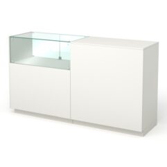 Кассовый стол КС №8-1Б1С левый, Белый