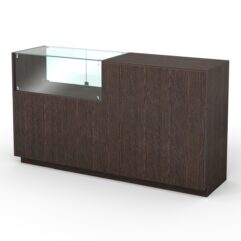 Кассовый стол КС №8-1Б1С левый, Дуб Венге