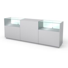 Кассовый стол КС №8-2С1А, Серый