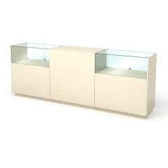 Кассовый стол КС №8-2С1А, Крем Вайс