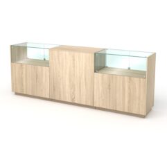 Кассовый стол КС №8-2С1Б, Дуб Сонома