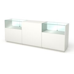 Кассовый стол КС №8-2С1Б, Белый