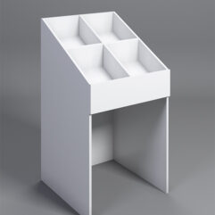 Корзина для распродаж из ДСП наклонная, Белый