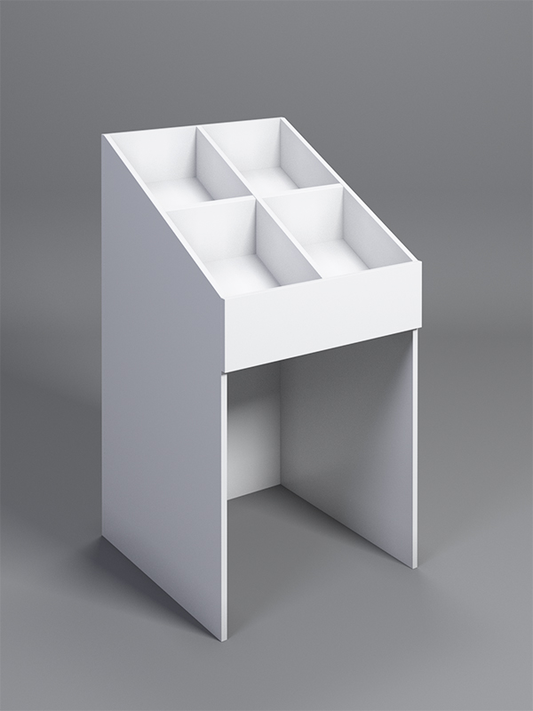 Корзина для распродаж из ДСП наклонная, Белый