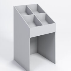 Корзина для распродаж из ДСП наклонная, Серый