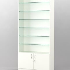 Витрина АСТРА №133-1 (без дверок, задняя стенка - ДСП), Белый