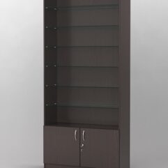 Витрина АСТРА №133-1 (без дверок, задняя стенка - ДСП), Дуб Венге