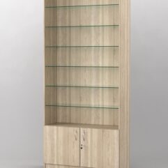 Витрина АСТРА №133-1 (без дверок, задняя стенка - ДСП), Дуб Сонома