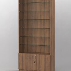 Витрина АСТРА №133-1 (без дверок, задняя стенка - ДСП), Орех