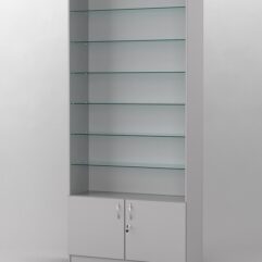 Витрина АСТРА №133-1 (без дверок, задняя стенка - ДСП), Серый