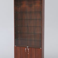 Витрина АСТРА №31-1 (с дверками, задняя стенка - ДСП), Орех