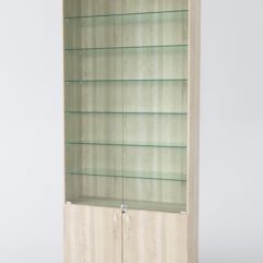 Витрина АСТРА №33-1 (с дверками, задняя стенка - ДСП), Дуб Сонома